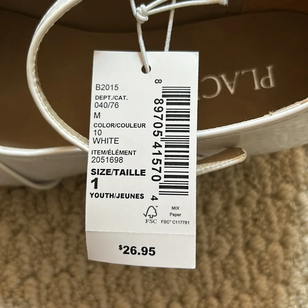 Children’s Place white Patent Leather Shoes